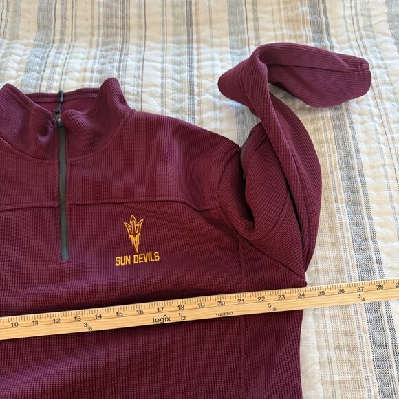 Campus Heritage Arizona State Sun Devils College 1/4 Zip Pullover Shirt Mens XL - Picture 8 of 9
